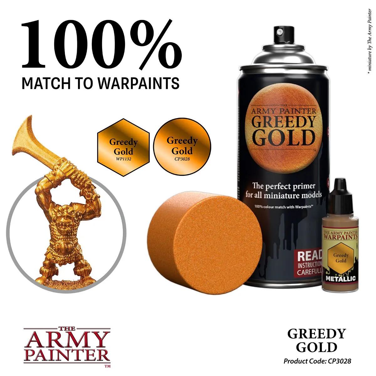 Bolt Action Colour Primer Greedy Gold peinture spray dorée 400 ml