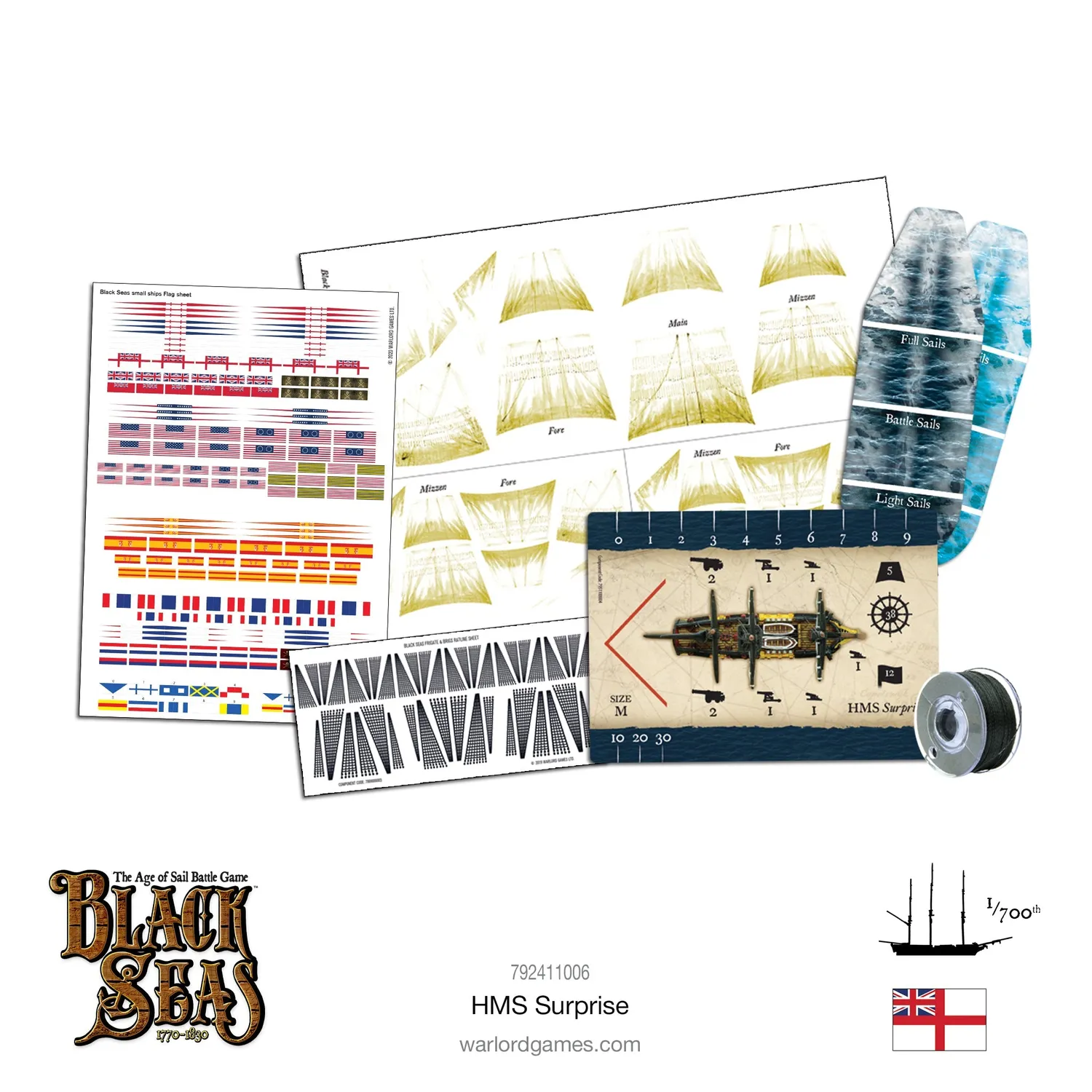 Bolt Action Black Seas HMS Surprise navire miniature