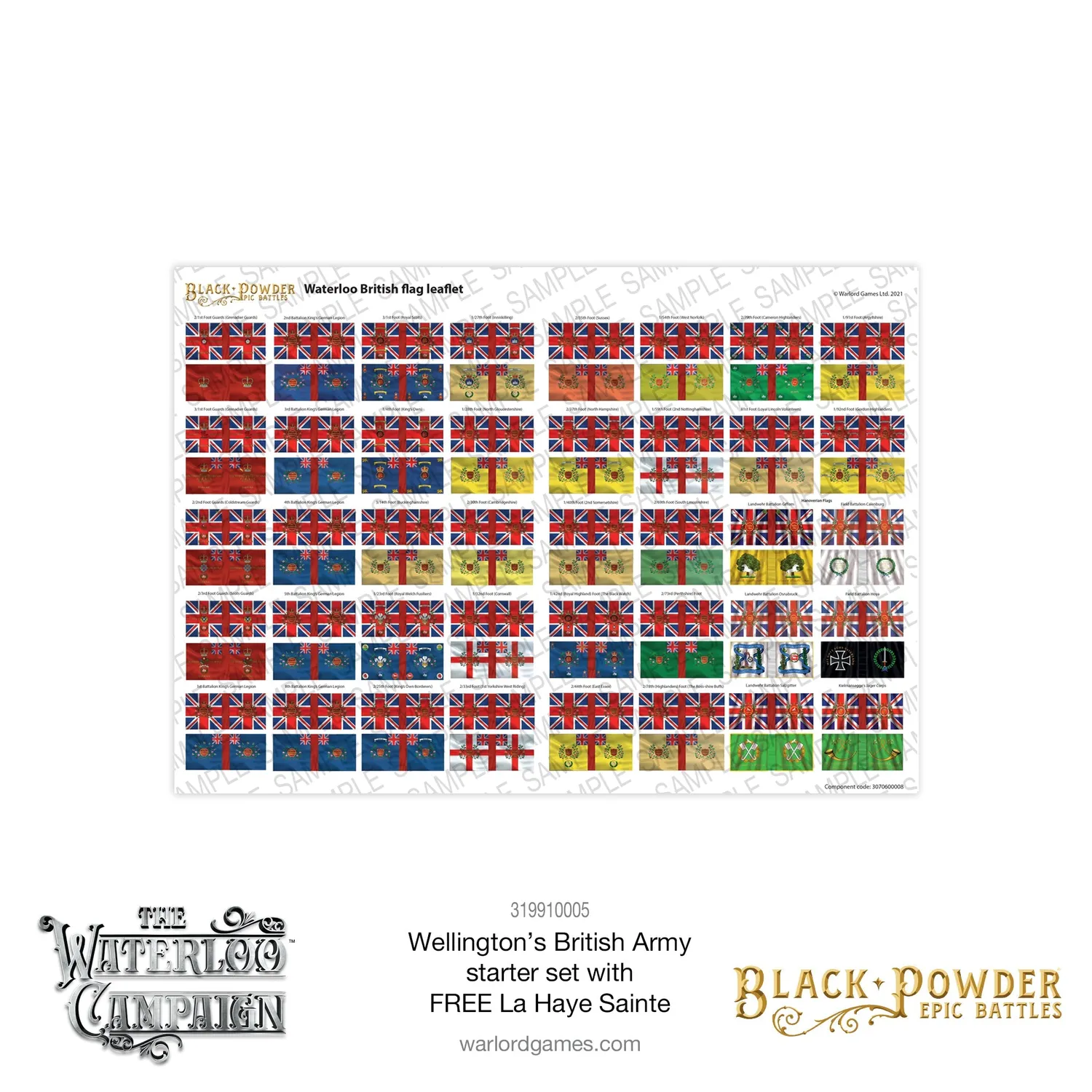 Warlord Games Black Powder Epic Battles Waterloo British Starter Army coffret