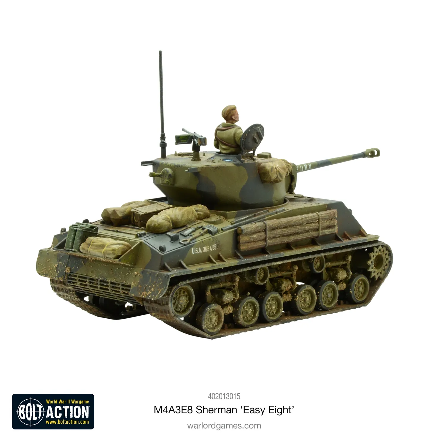 Bolt Action M4A3E8 Sherman Easy Eight char plastique 76 mm
