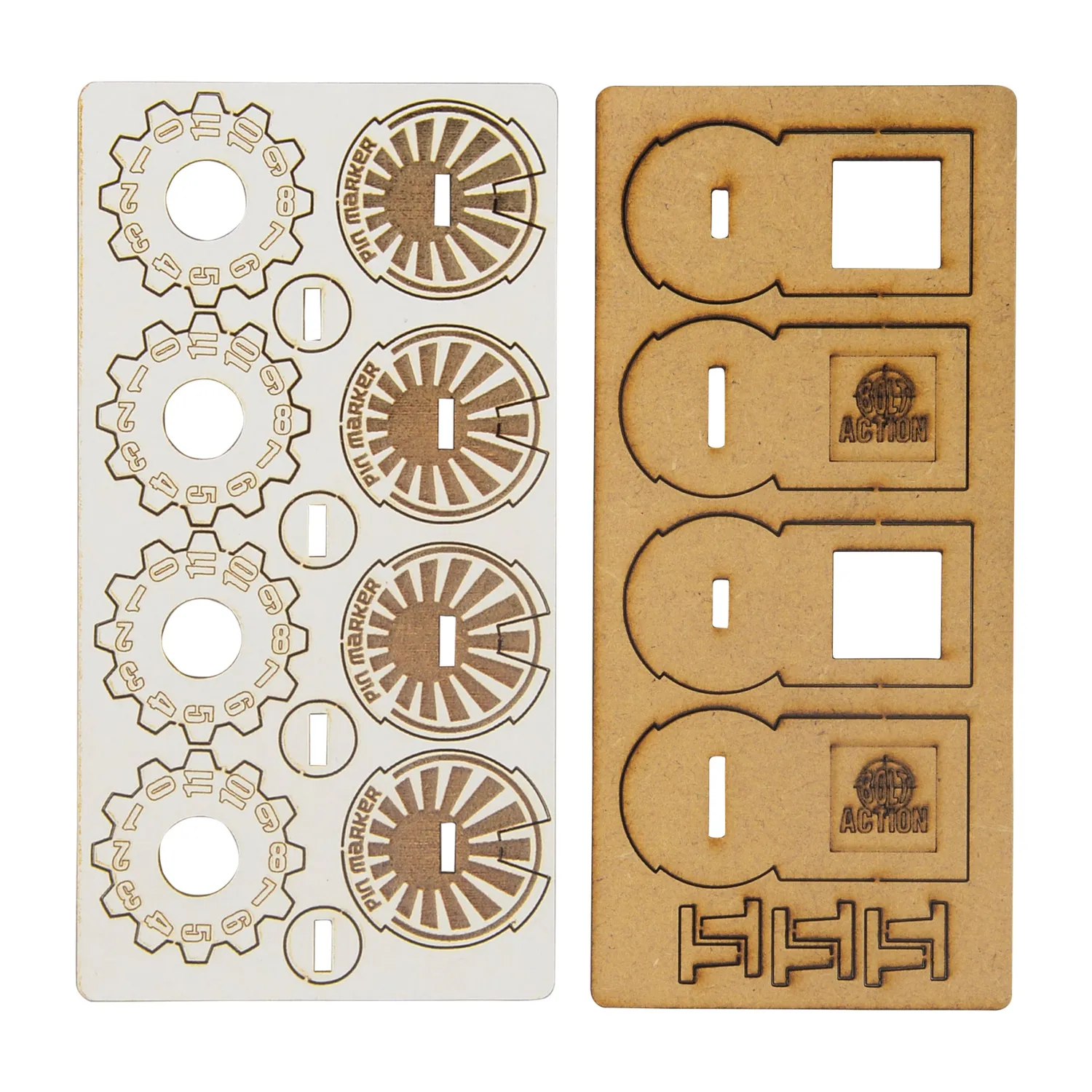 Bolt Action MDF Unit Pin Markers Japan marqueurs x4
