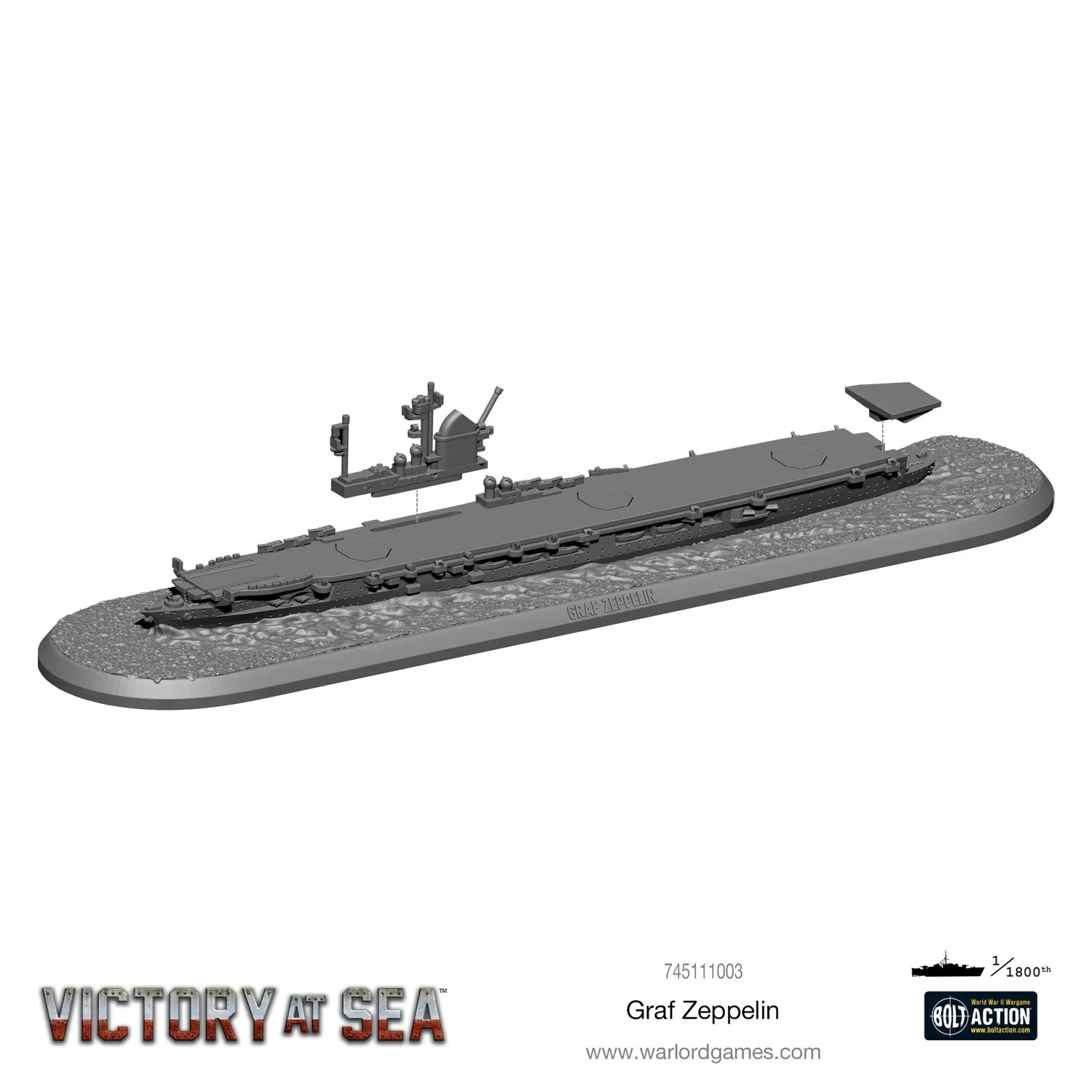 Warlord Games Victory at Sea Graf Zeppelin navire porte-avions résine