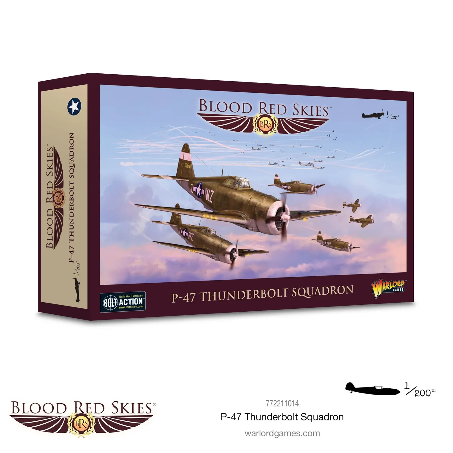 Warlord Blood Red Skies P-47 Thunderbolt escadrille résine