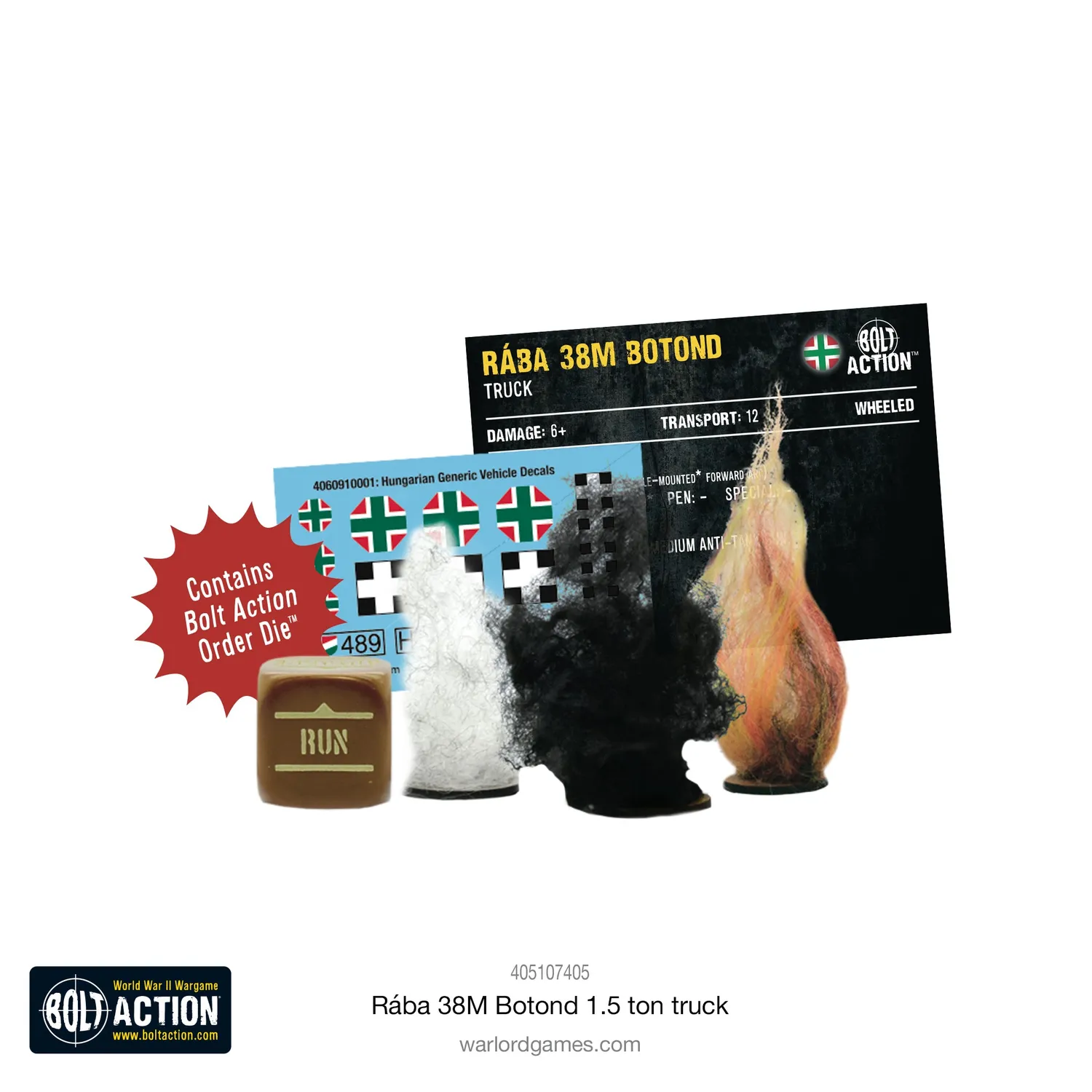 Warlord Games Bolt Action Raba Botond camion résine 1.5T