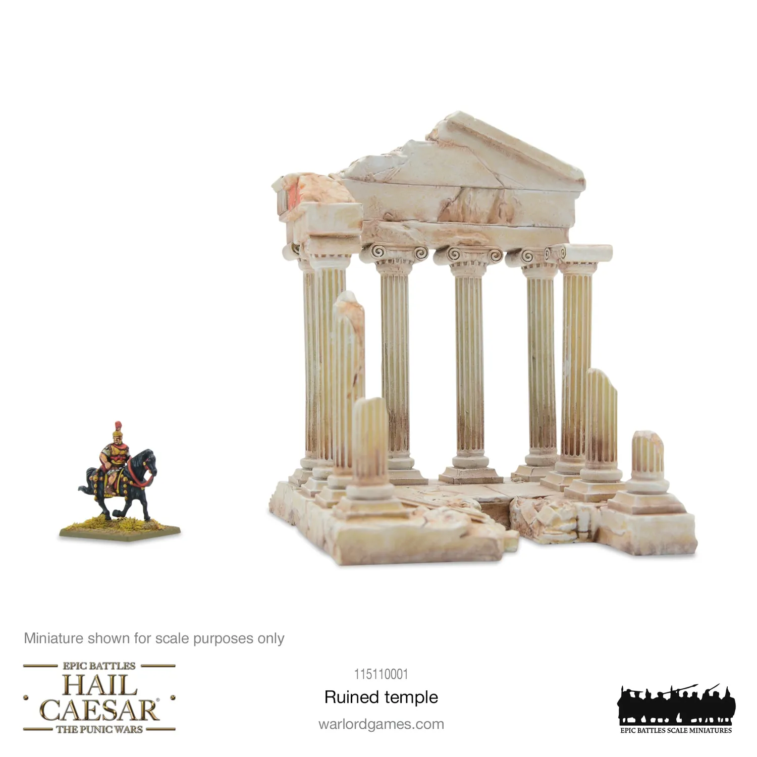 Hail Caesar Epic Battles Ruined Temple décor résine
