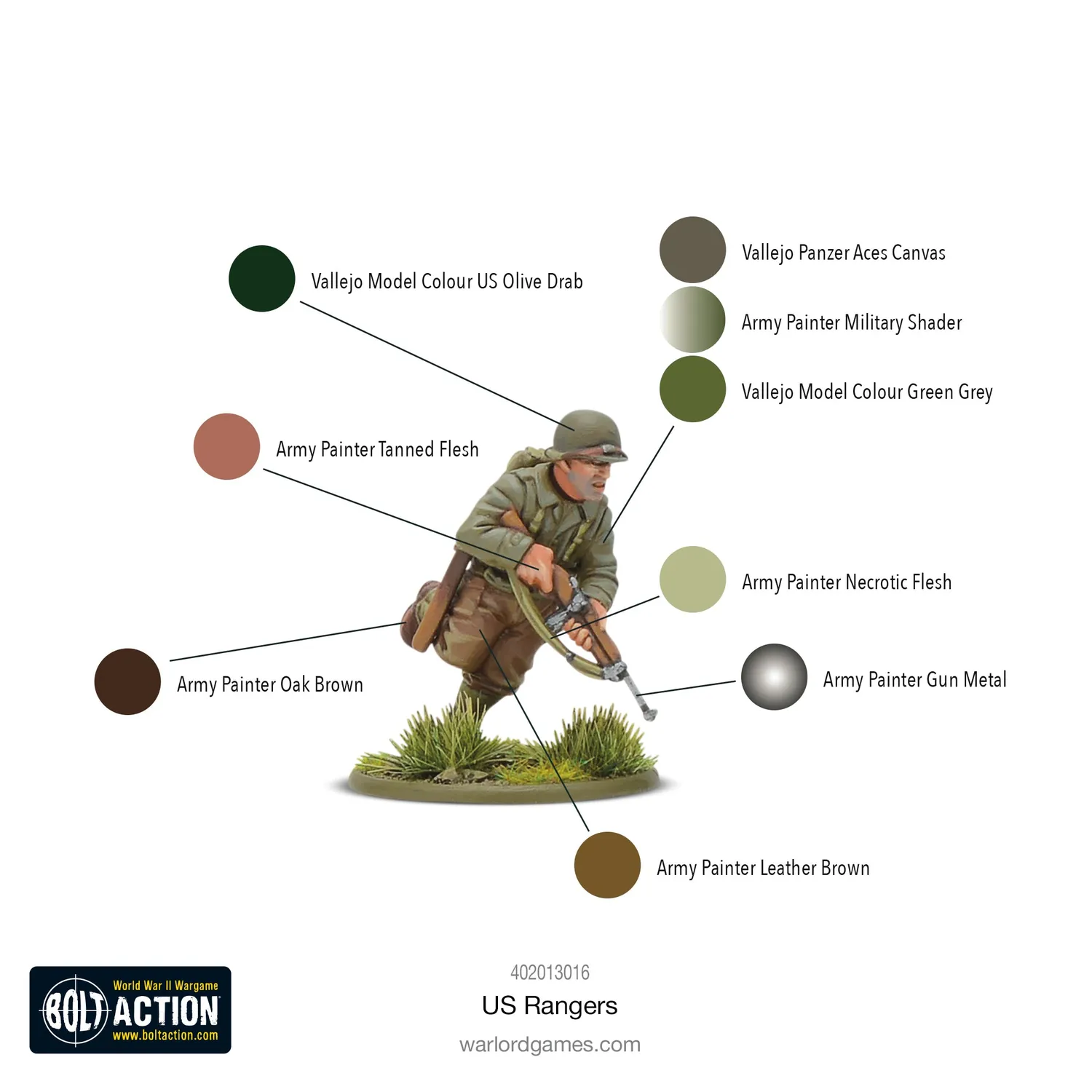 Bolt Action US Rangers boîte figurines plastique 30