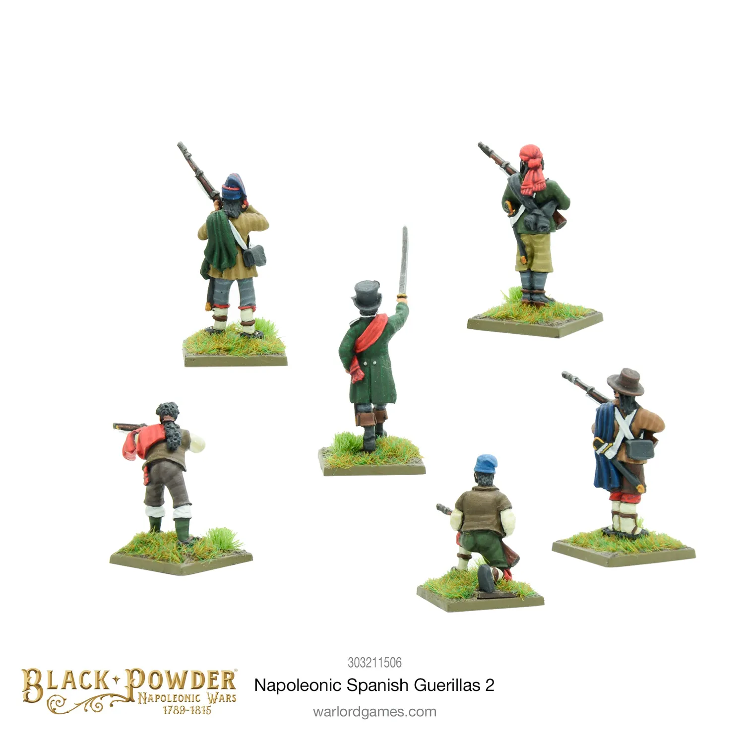 Bolt Action Napoleonic Spanish Guerillas 2 figurines métal 6 pièces