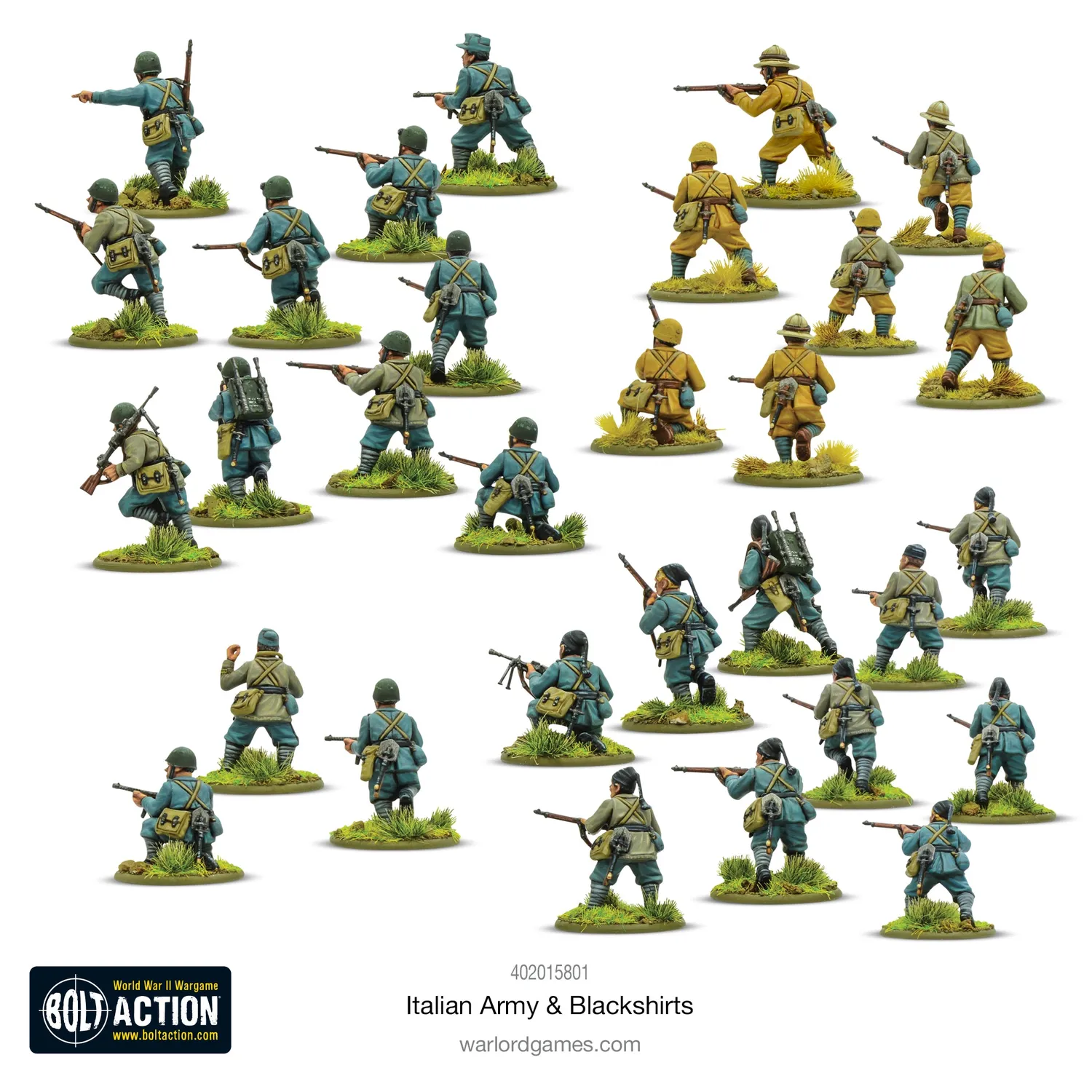 Bolt Action Italian Army & Blackshirts figurines plastique