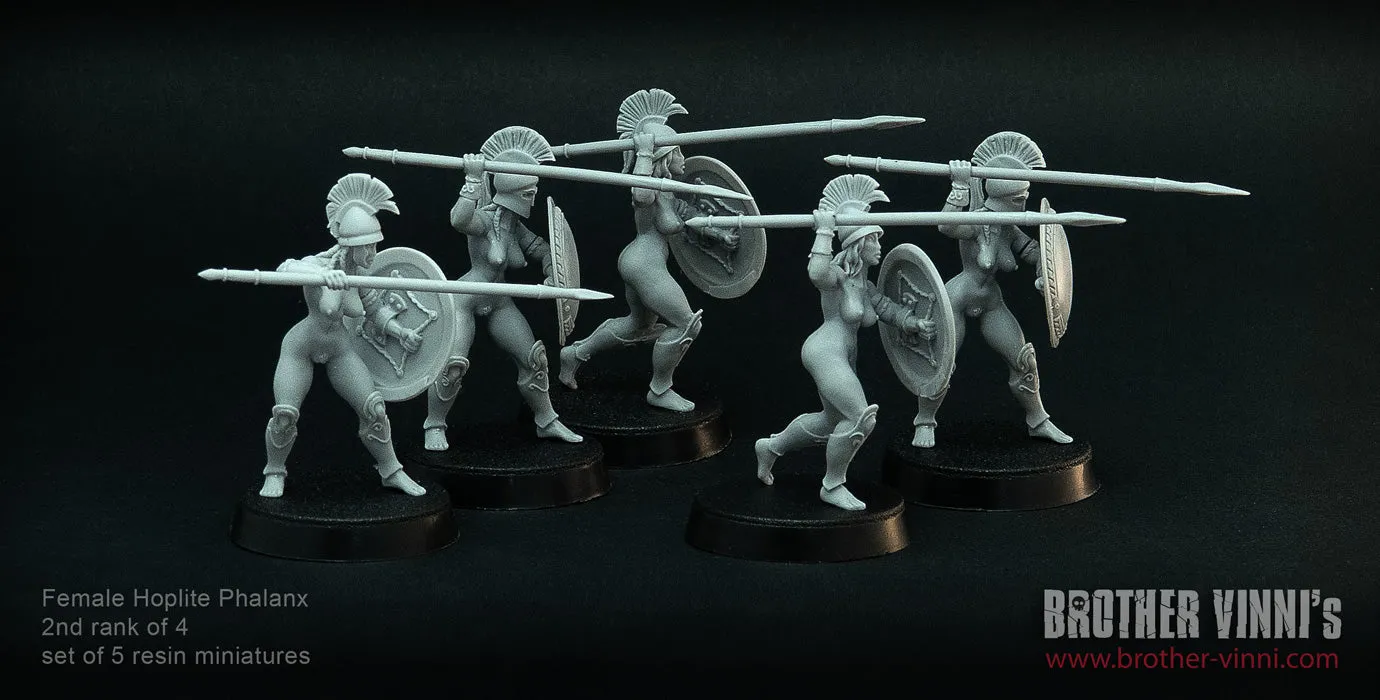 Brother Vinni Female Hoplites 2/4 figurines résine 28mm x5