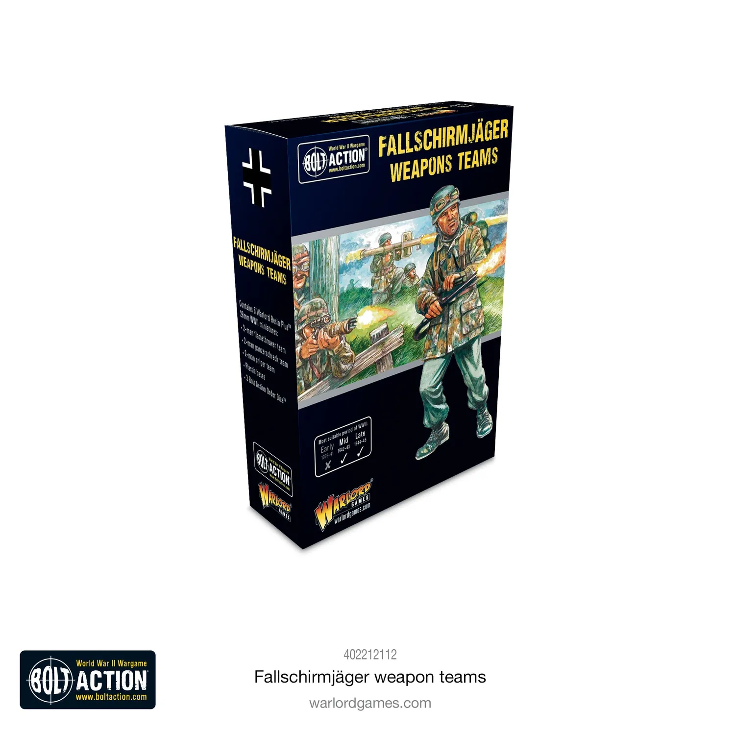 Bolt Action Fallschirmjäger weapons teams figurines résine