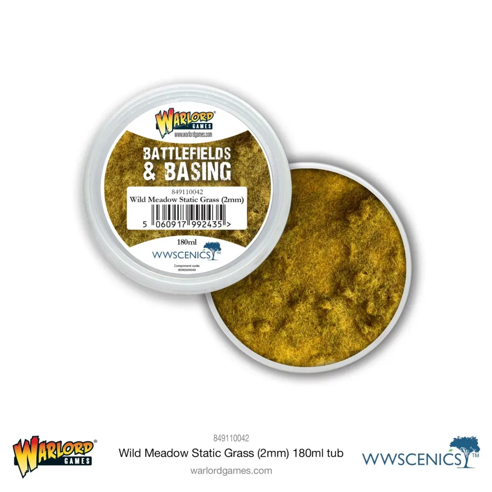 War World Scenics Wild Meadow 2mm herbe statique 180 ml