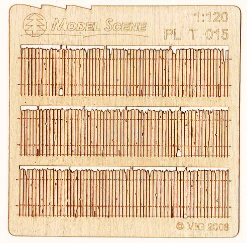 Albion Model Scene Wooden fence rotten clôture bois 2 pièces vieillie