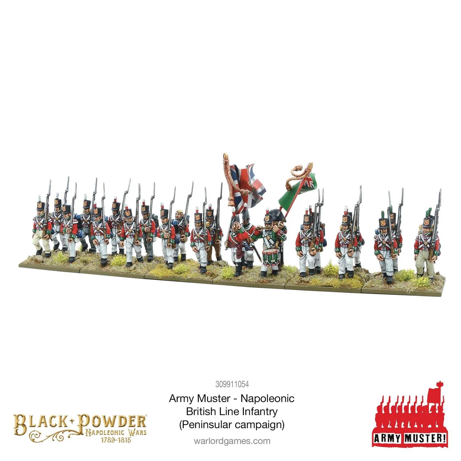 Black Powder Army Muster infanterie britannique 72 figs