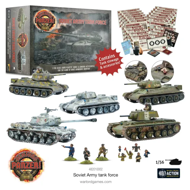 Warlord Games Achtung Panzer! Soviet Tank Force coffret chars 1/56