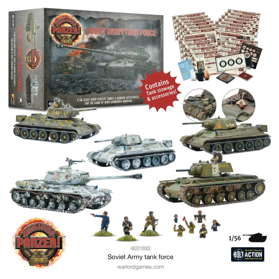 Warlord Games Achtung Panzer! Soviet Tank Force coffret chars 1/56