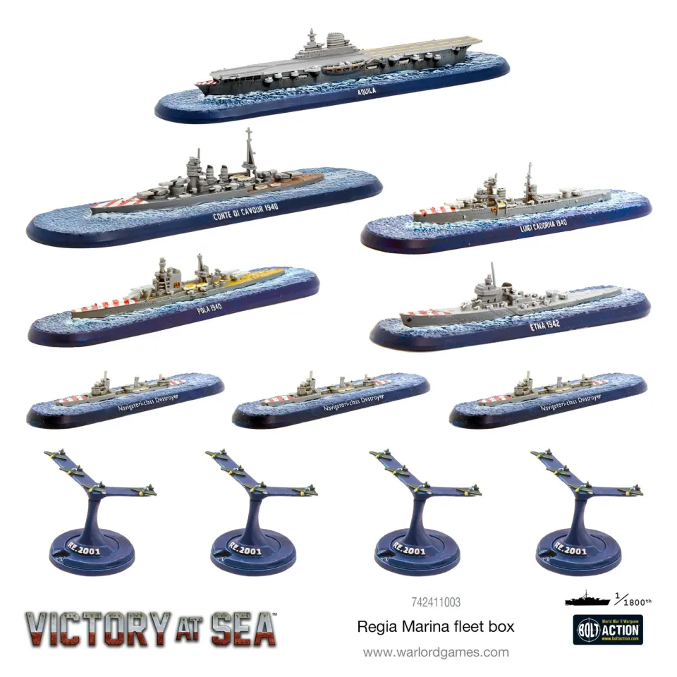 Bolt Action Victory at Sea Regia Marina coffret flotte