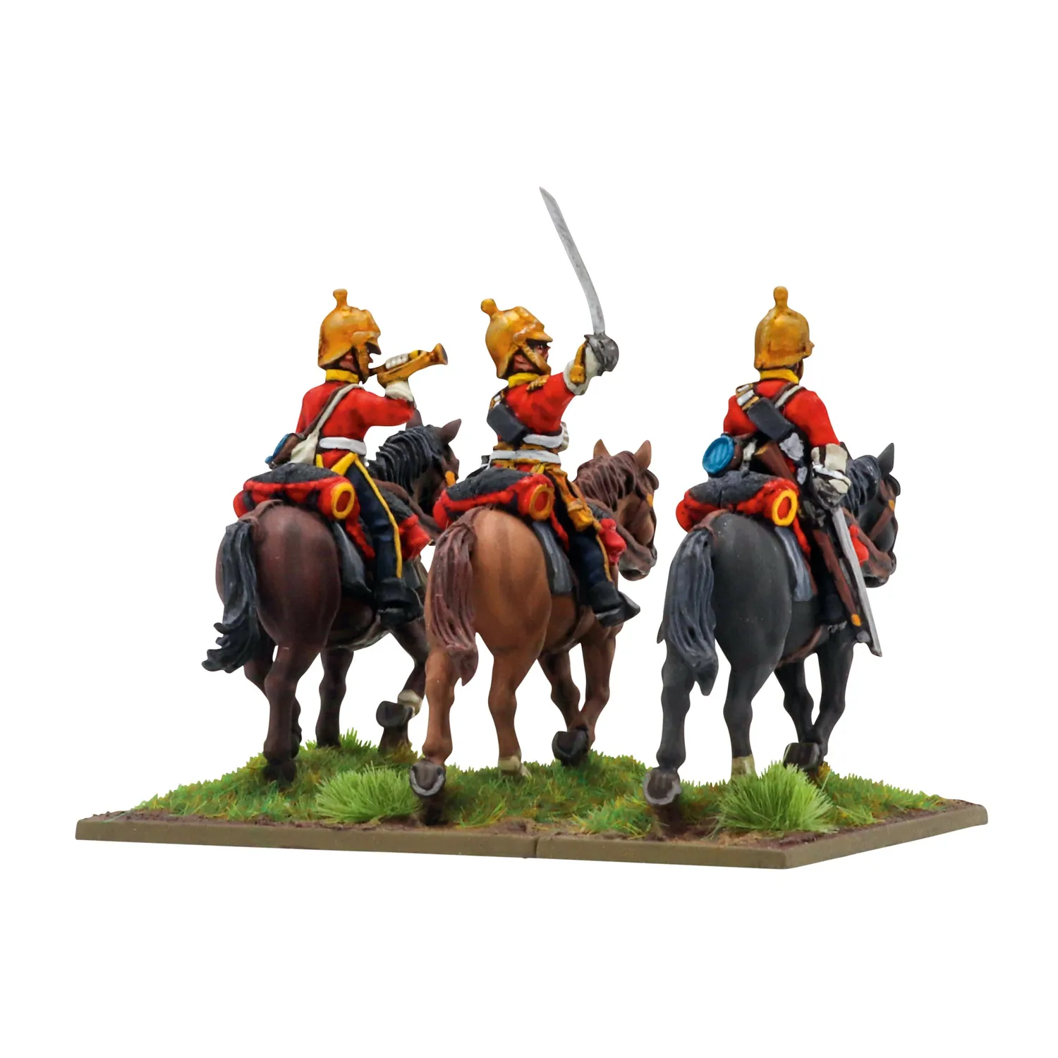 Bolt Action Black Powder Heavy Dragoons command 3 figurines métal