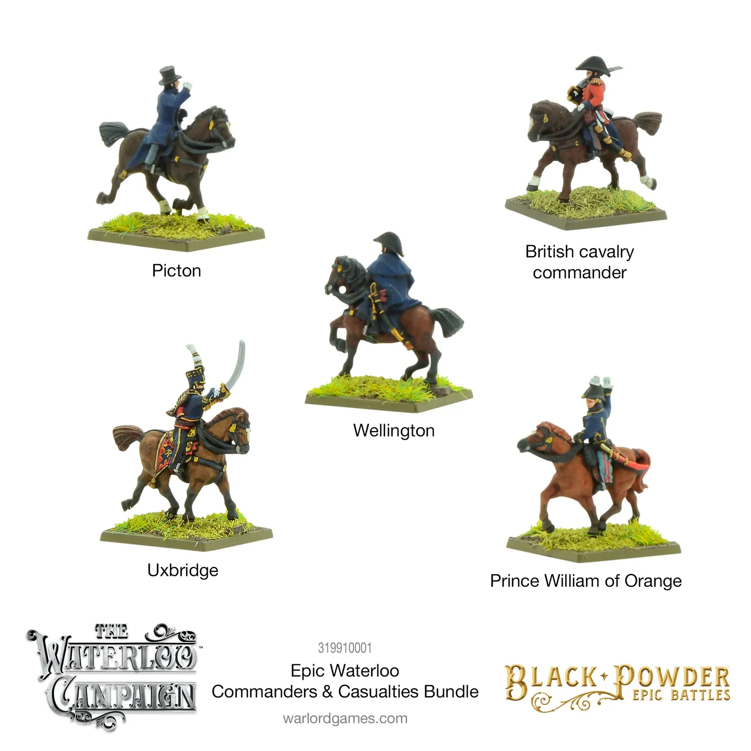 Bolt Action Epic Waterloo Commanders & Casualties Bundle figurines