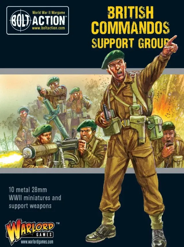 Bolt Action Commandos Britanniques Groupe Soutien figurines métal