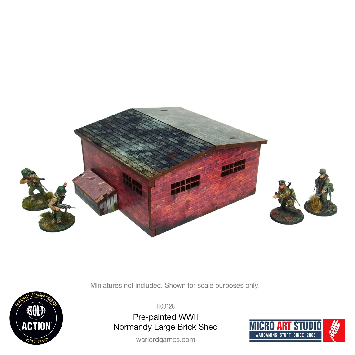 Bolt Action Normandy Large Brick Shed décor prépeint brique