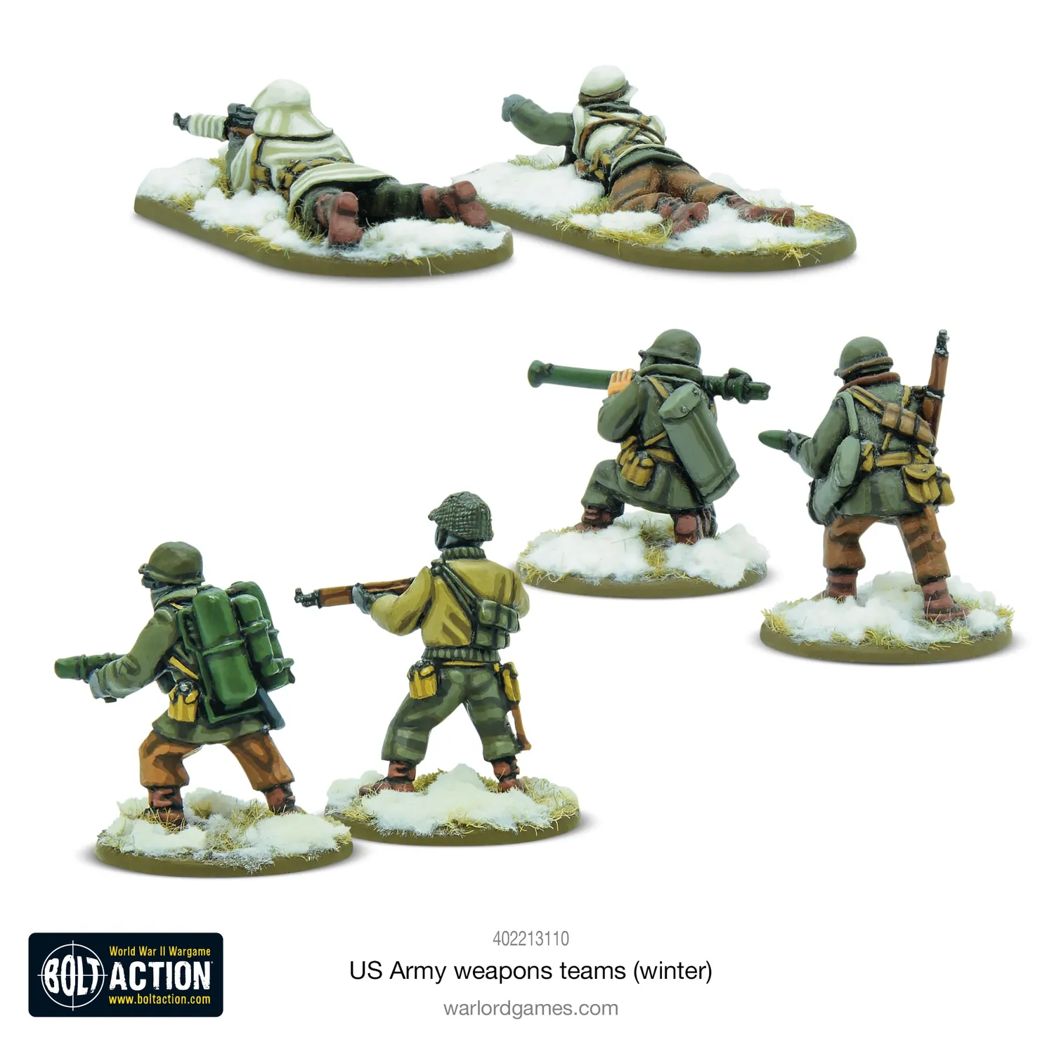 Bolt Action US Army Winter équipes d’armes boîte résine