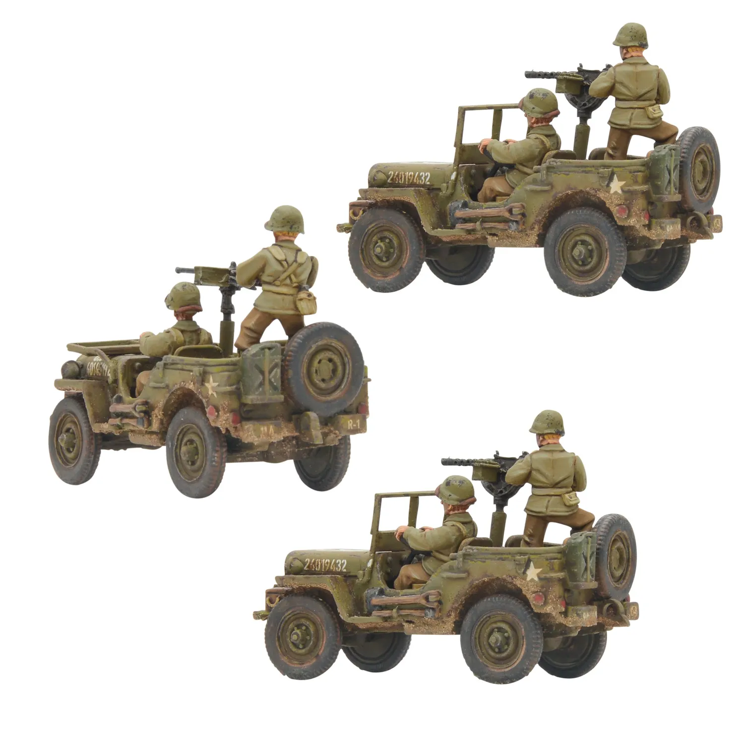 Bolt Action Go Everywhere US Jeep coffret 3 véhicules résine