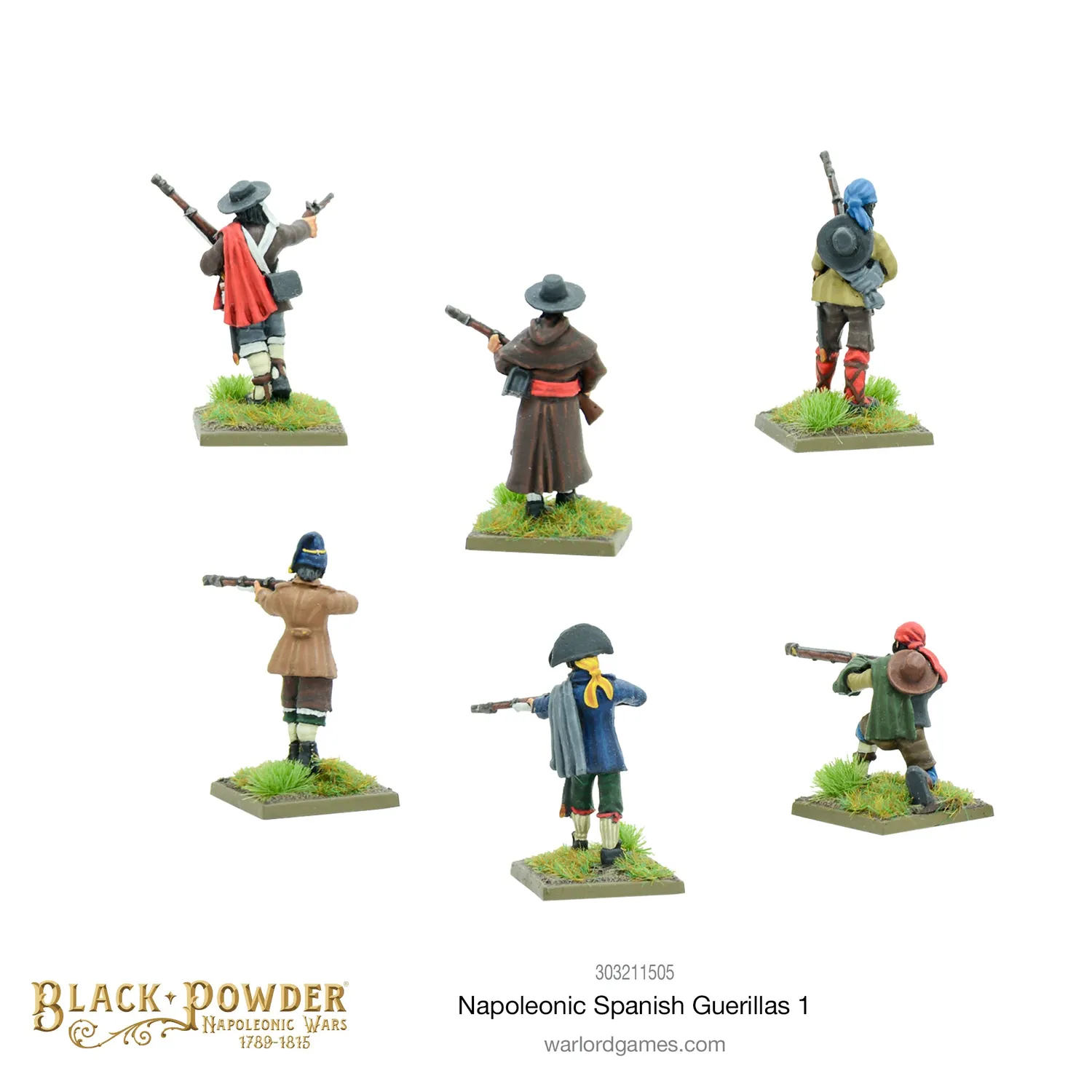 Bolt Action Black Powder Spanish Guerillas 1 figurines métal x6