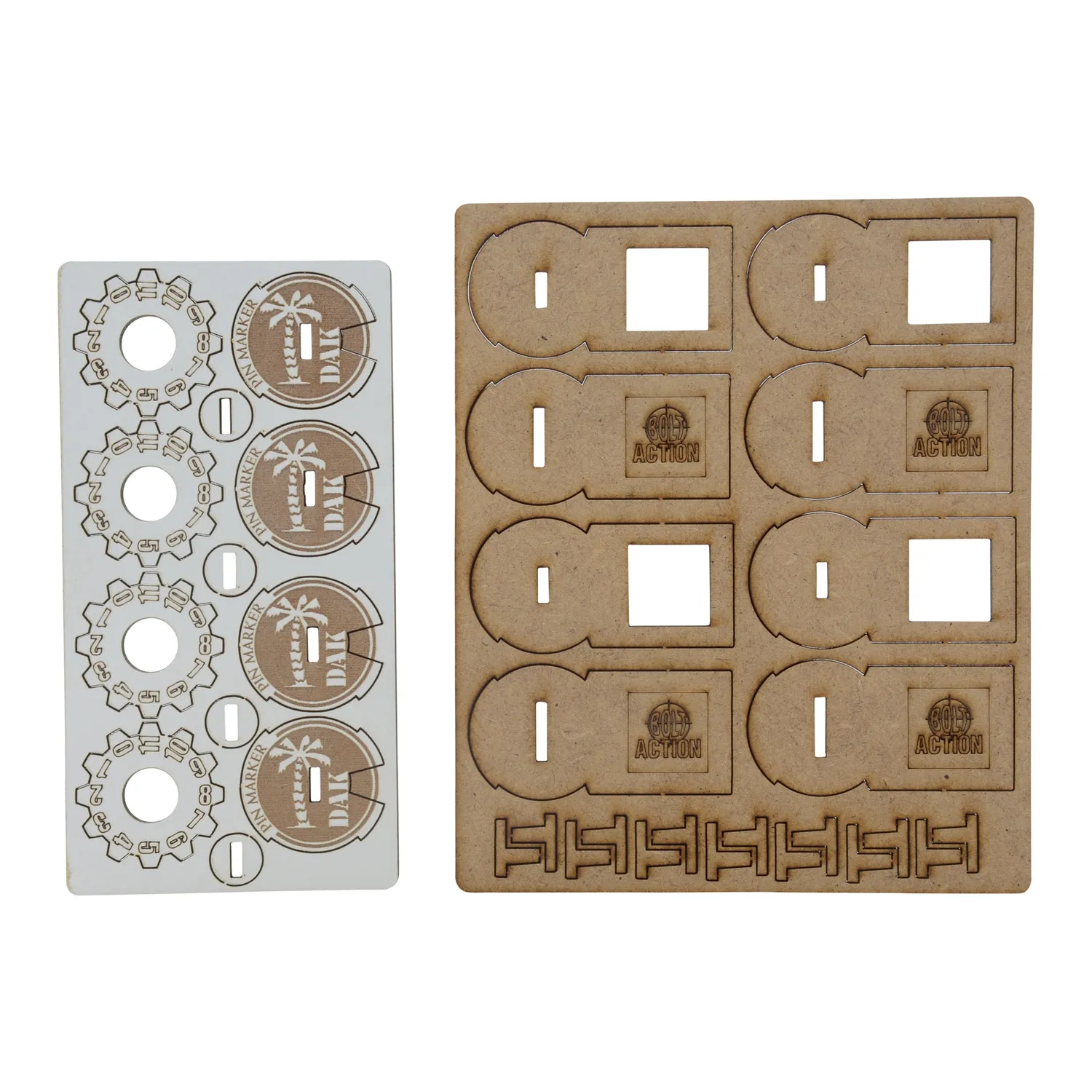 Bolt Action Pin Markers Afrika Korps marqueurs MDF