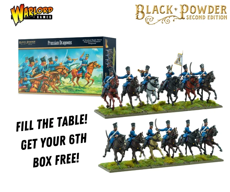 Bolt Action Black Powder Thunder Of Hooves Prussian Dragoons bundle 6 boîtes métal plastique