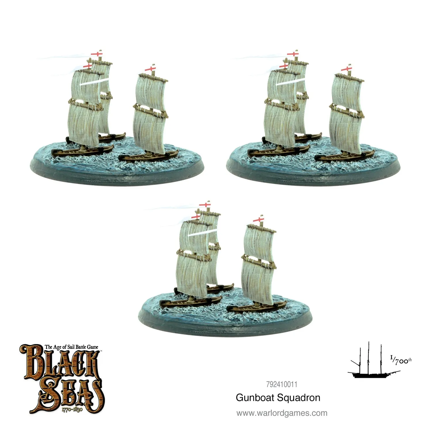 Warlord Games Black Seas Gunboat Squadron bateaux résine