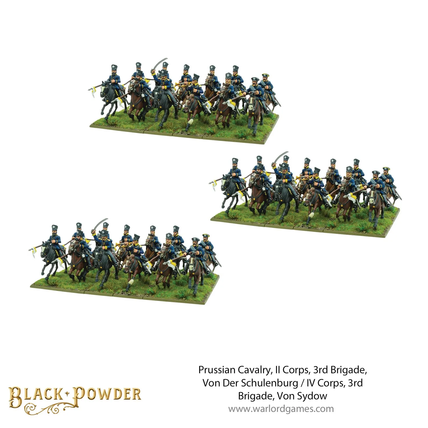 Bolt Action Black Powder Prussian Cavalry Von Der Schulenburg Von Sydow cavalerie résine