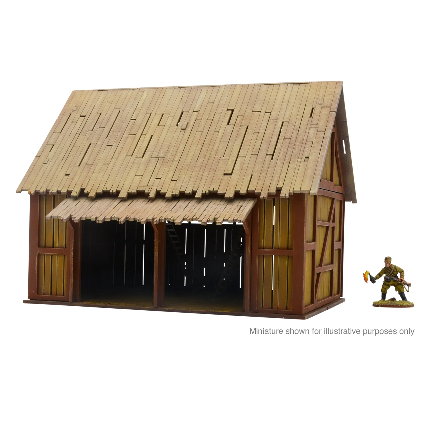 Bolt Action Eastern European Barn terrain 28 mm MDF démontable