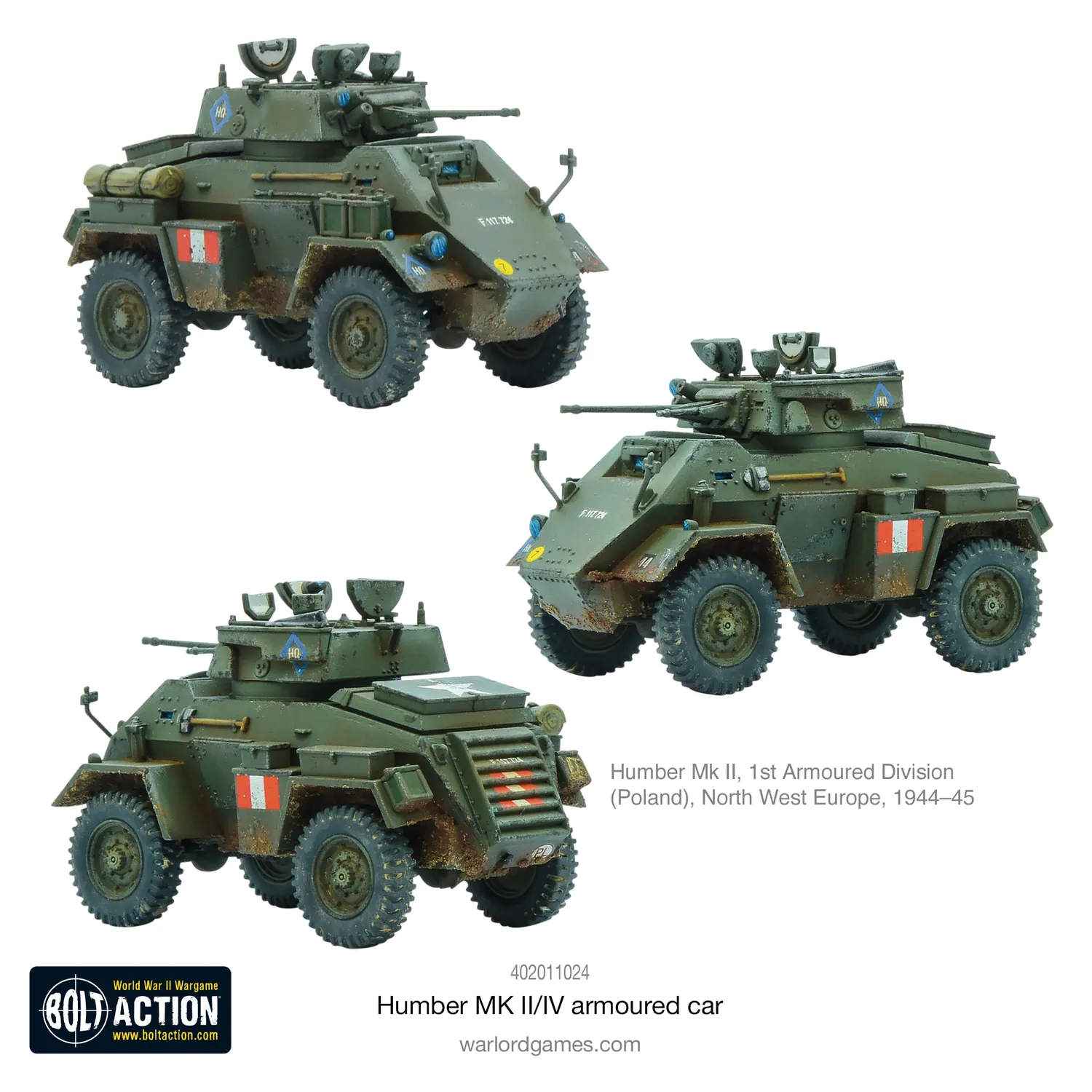 Bolt Action Humber MK II/IV voiture blindée plastique britannique