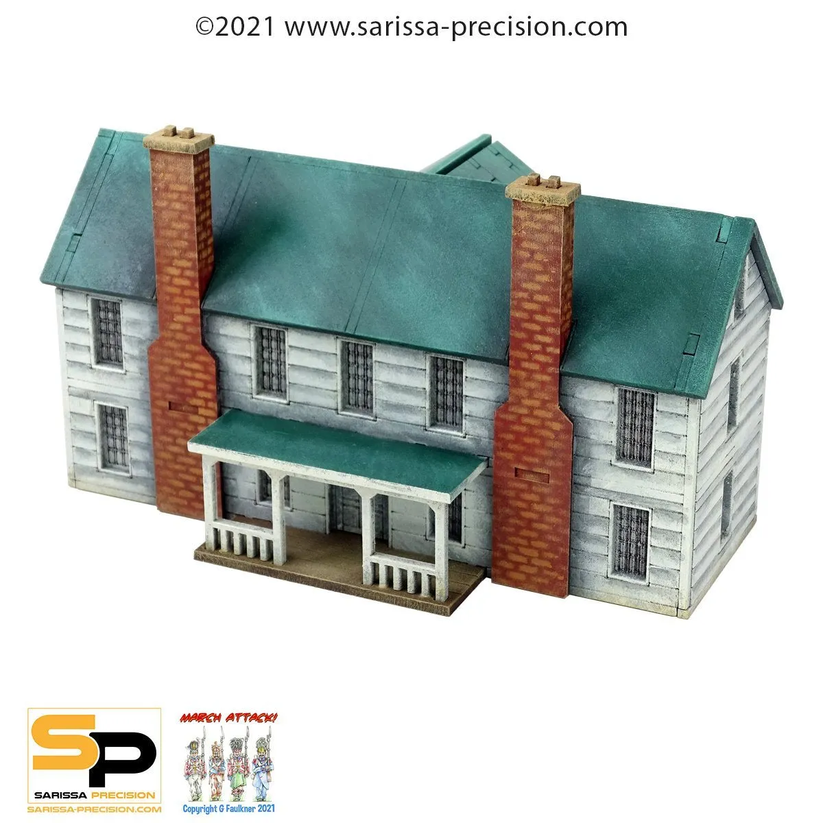 Sarissa Black Powder North American Mansion décor MDF 15 mm