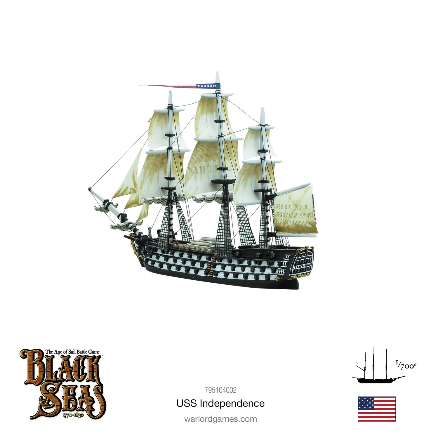 Bolt Action Black Seas USS Independence navire résine