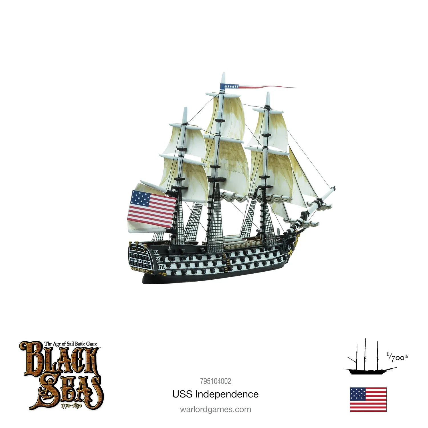 Bolt Action Black Seas USS Independence navire résine