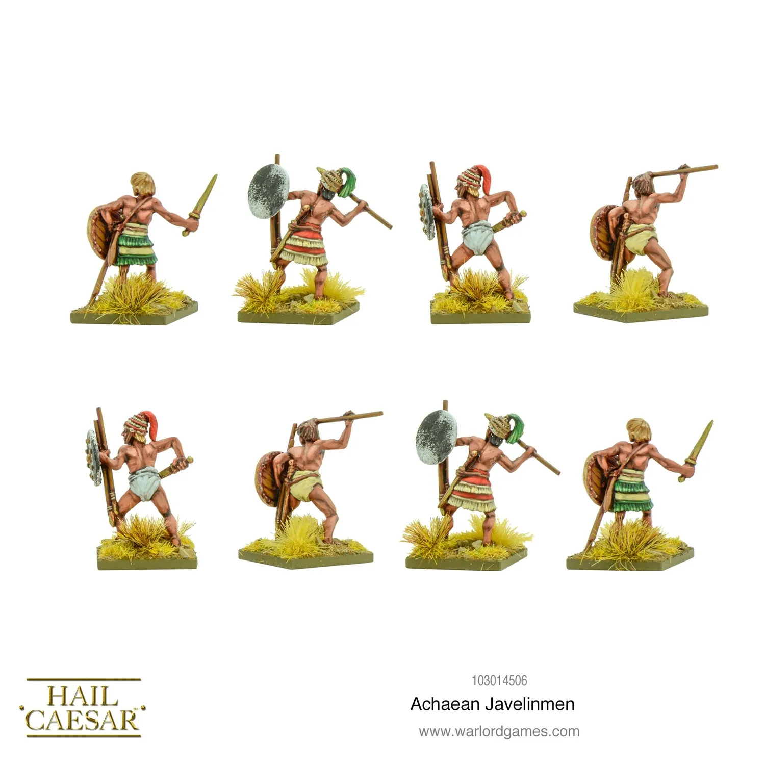 Bolt Action Hail Caesar Achaean Javelinmen figurines métal 8 pièces