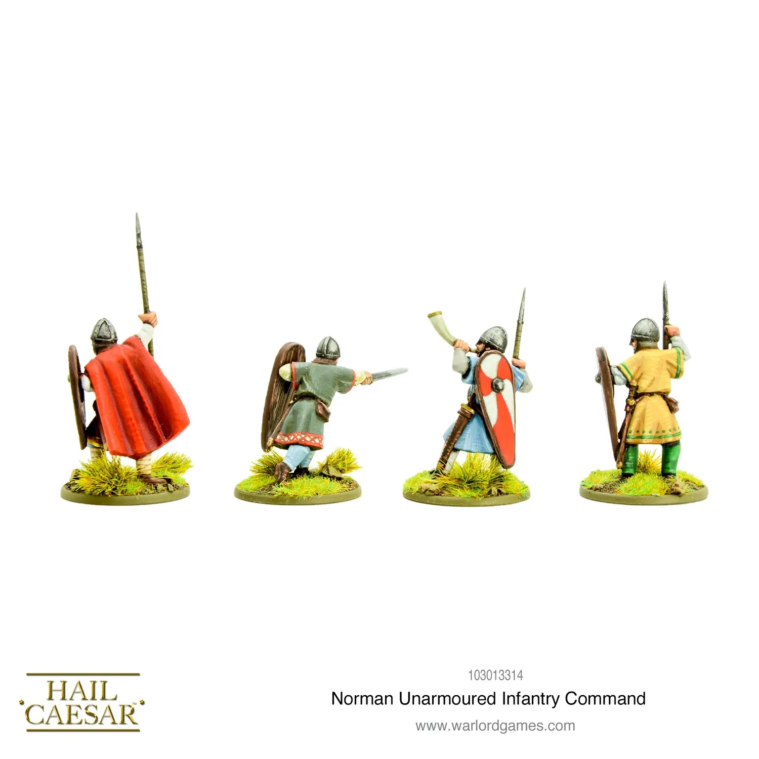 Warlord Games Hail Caesar infanterie normande commandement 4 figurines