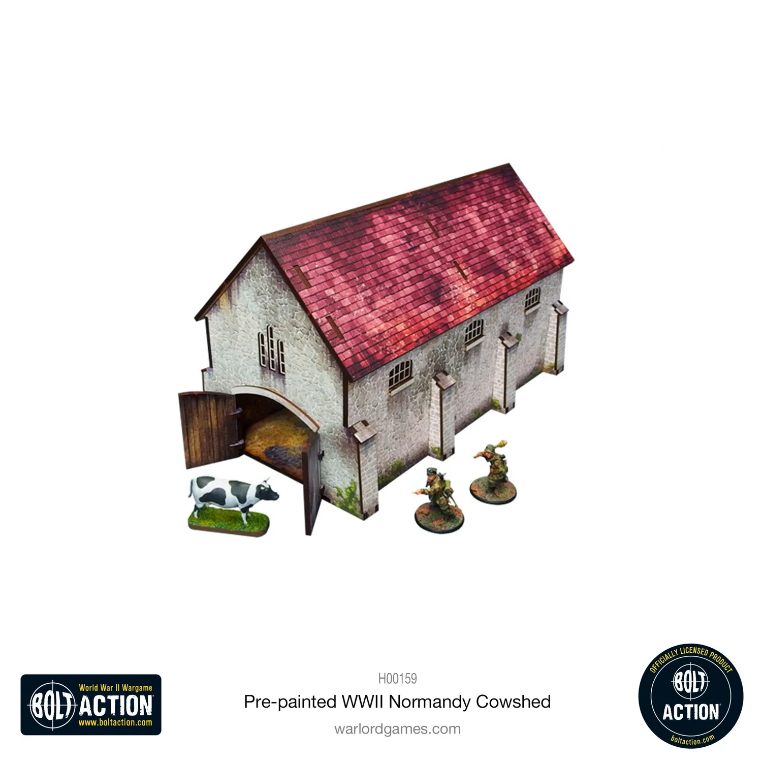 Bolt Action WWII Normandy Cowshed décor prépeint 28mm