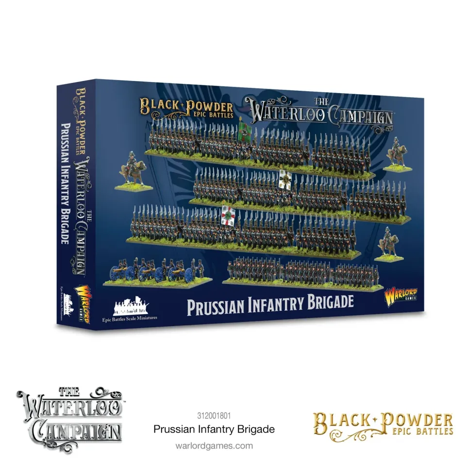 Bolt Action Black Powder Epic Battles Waterloo Prussian Infantry Brigade plastique