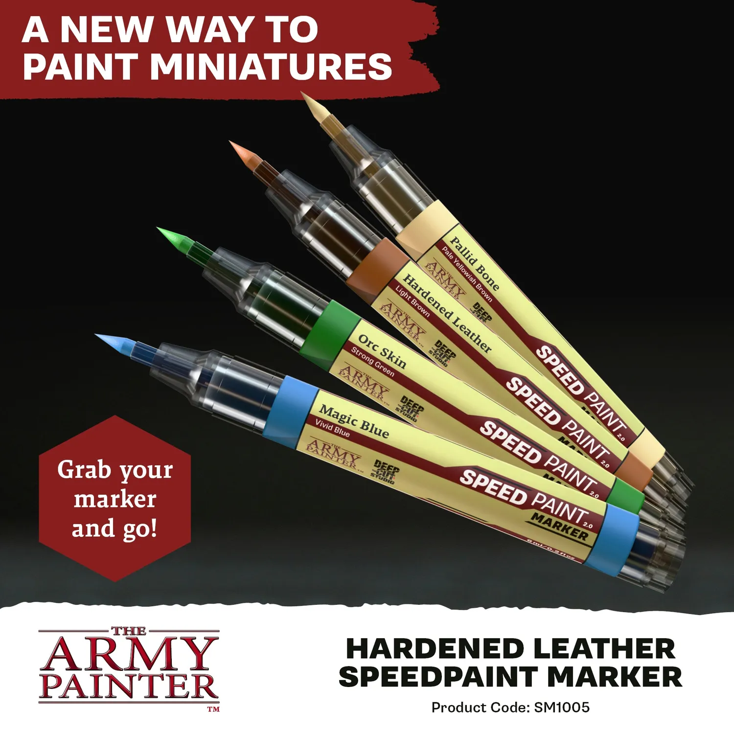 Army Painter Speedpaint Marker Hardened Leather feutre cuir marron
