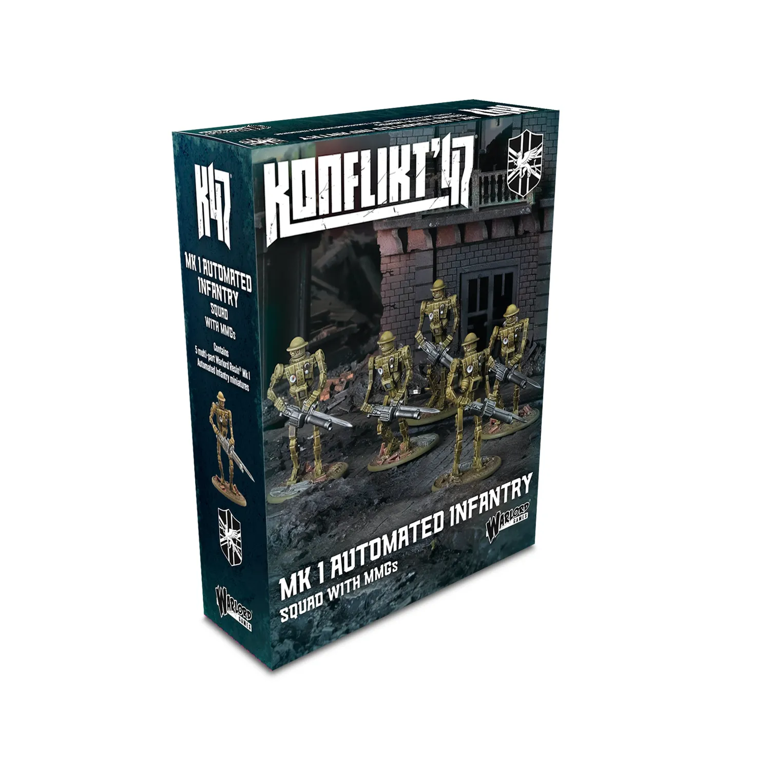 Bolt Action Konflikt'47 Mk I Automated Infantry figurines résine x5