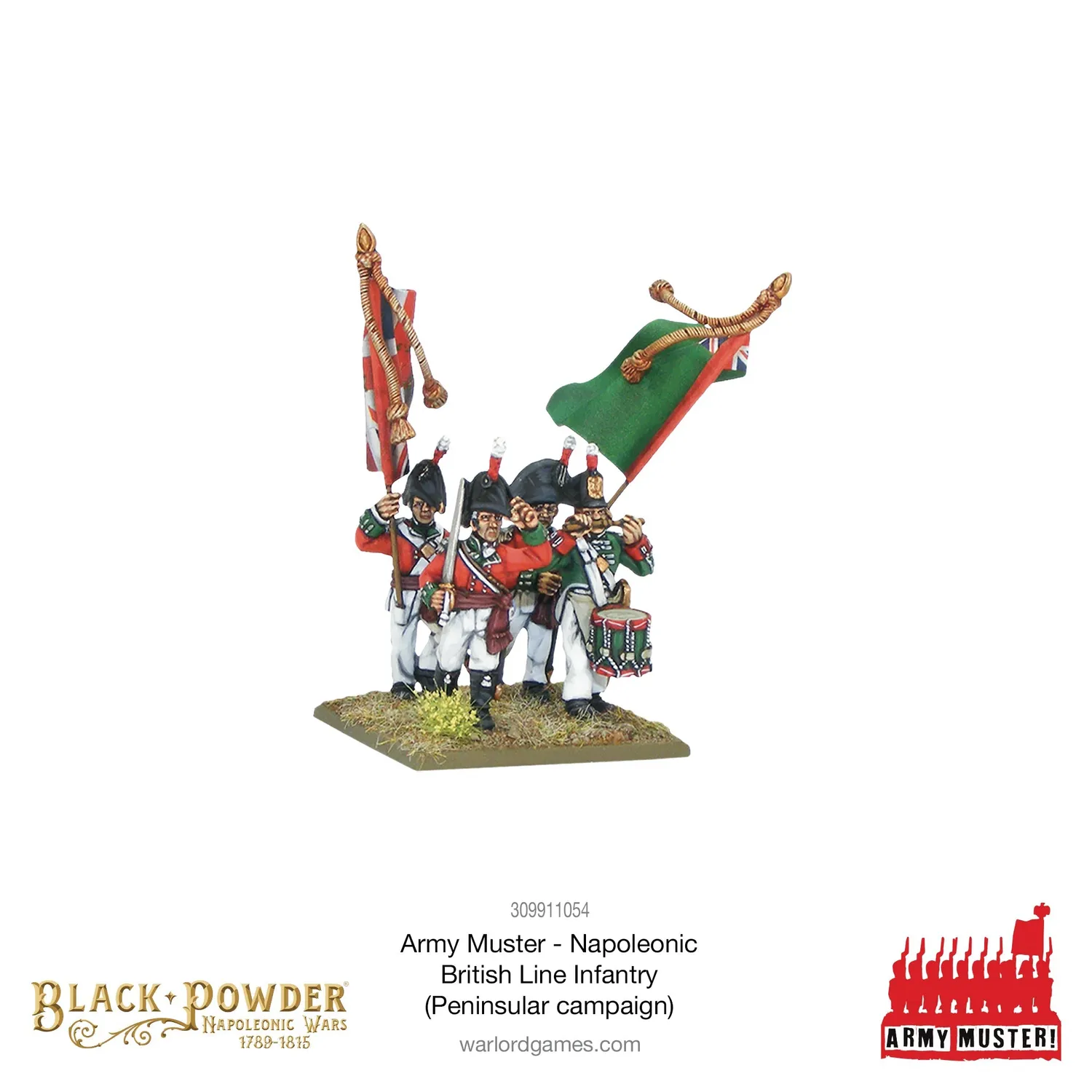 Black Powder Army Muster infanterie britannique 72 figs