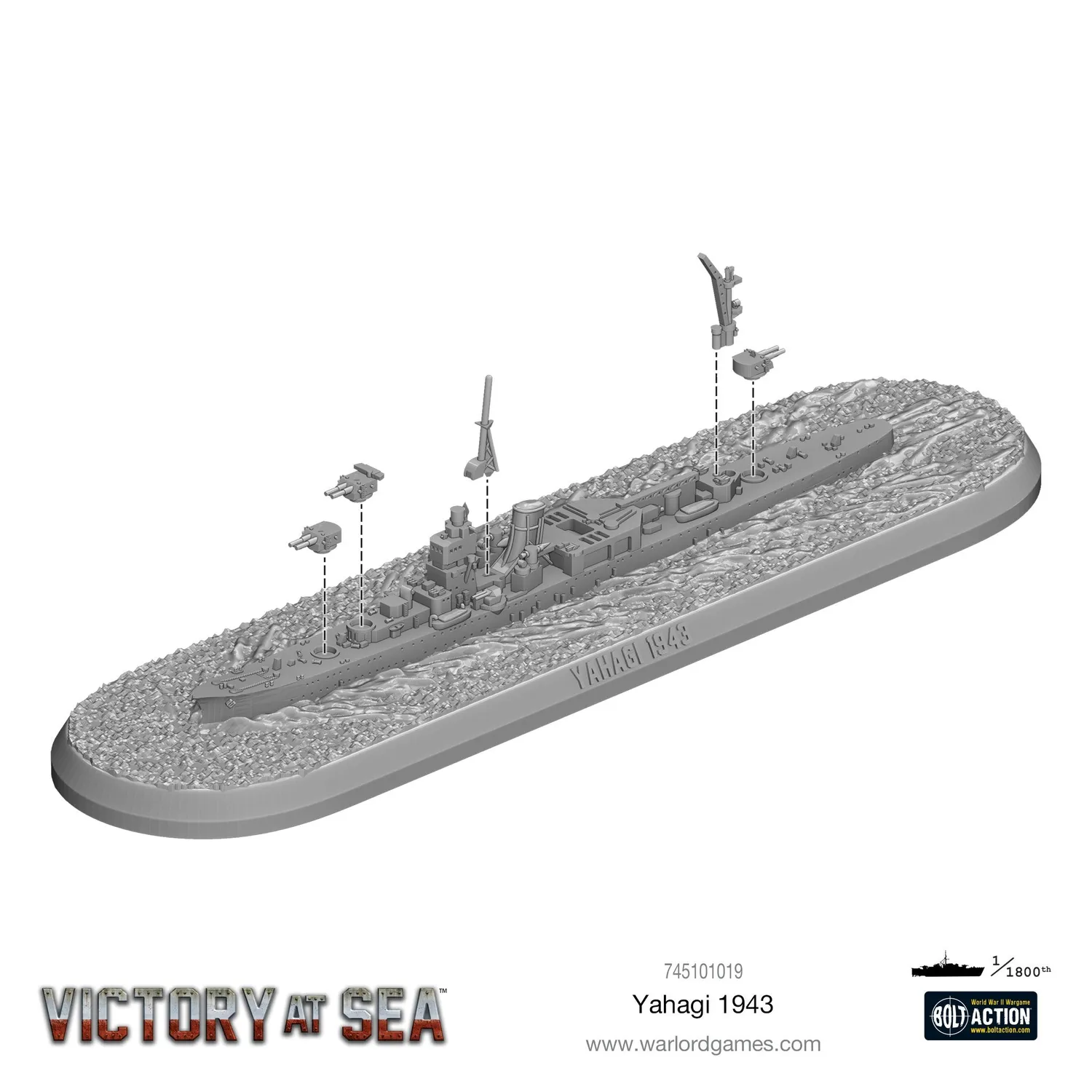 Warlord Victory at Sea Yahagi croiseur résine métal