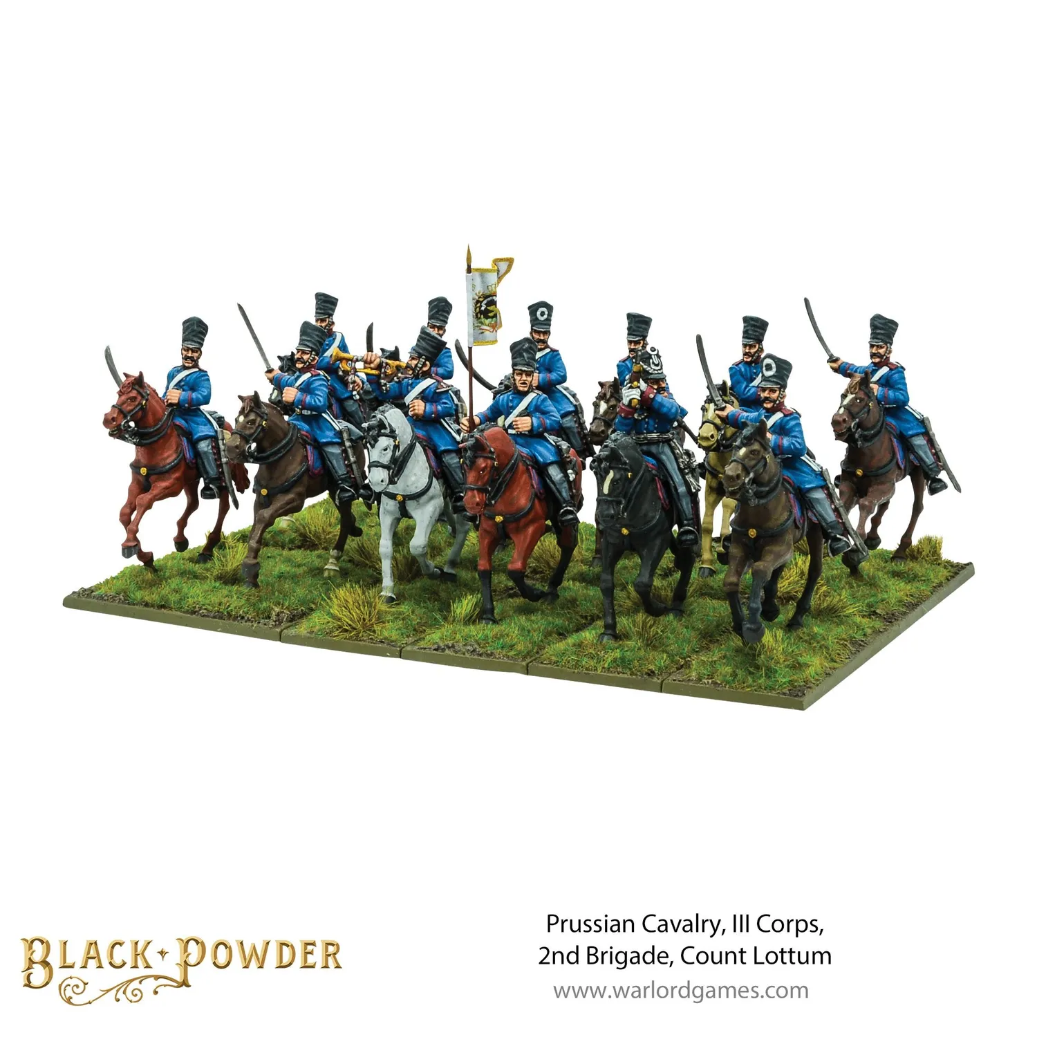 Bolt Action Black Powder Prussian Cavalry III Corps 2nd Brigade Count Lottum figurines résine