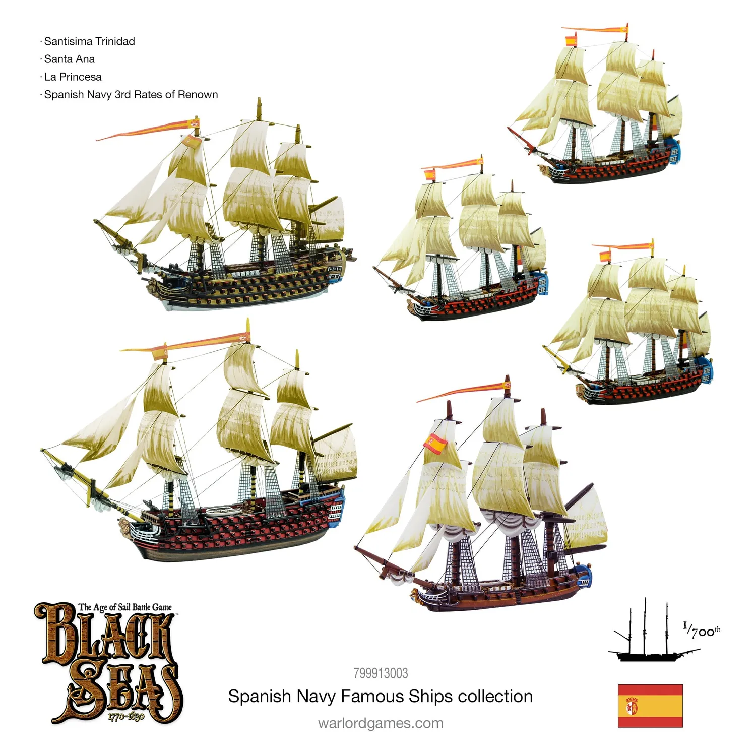 Bolt Action Black Seas Spanish Navy Famous Ships Bundle