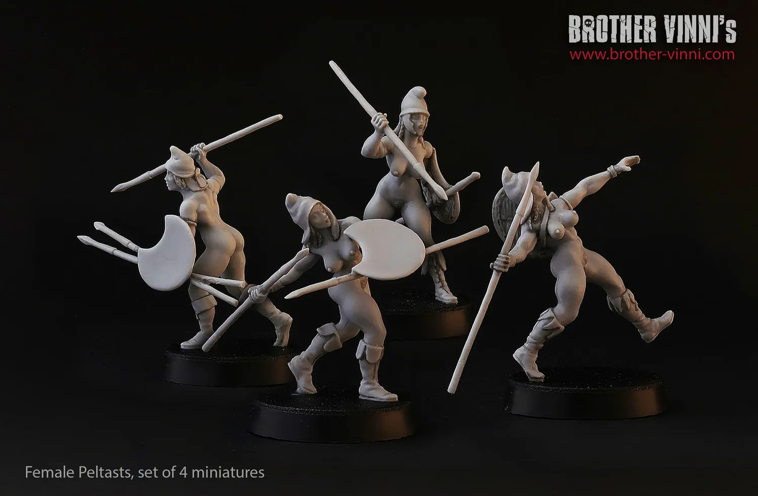 Brother Vinni Peltastes Grecques lot 4 figurines résine 28mm