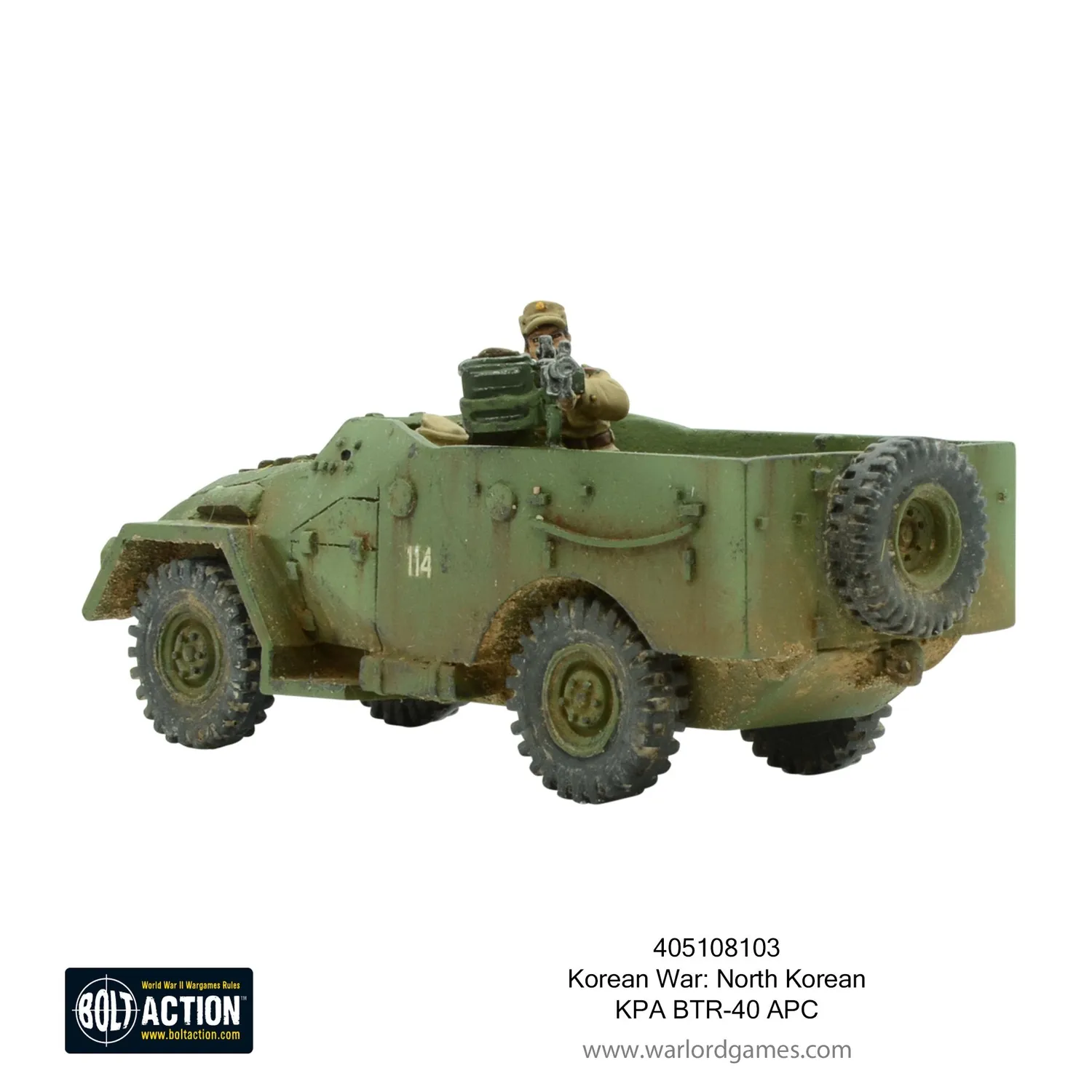 Bolt Action Korean War North Korean KPA BTR-40 APC véhicule résine métal