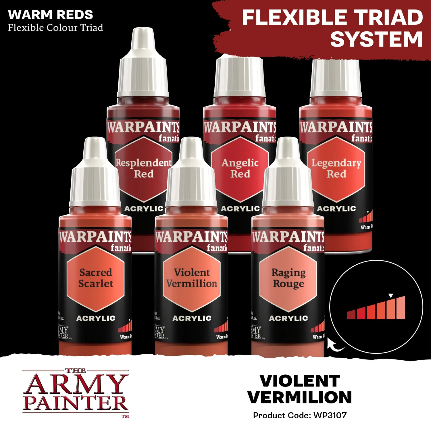 Army Painter Warpaints Fanatic Violent Vermilion peinture rouge 18ml