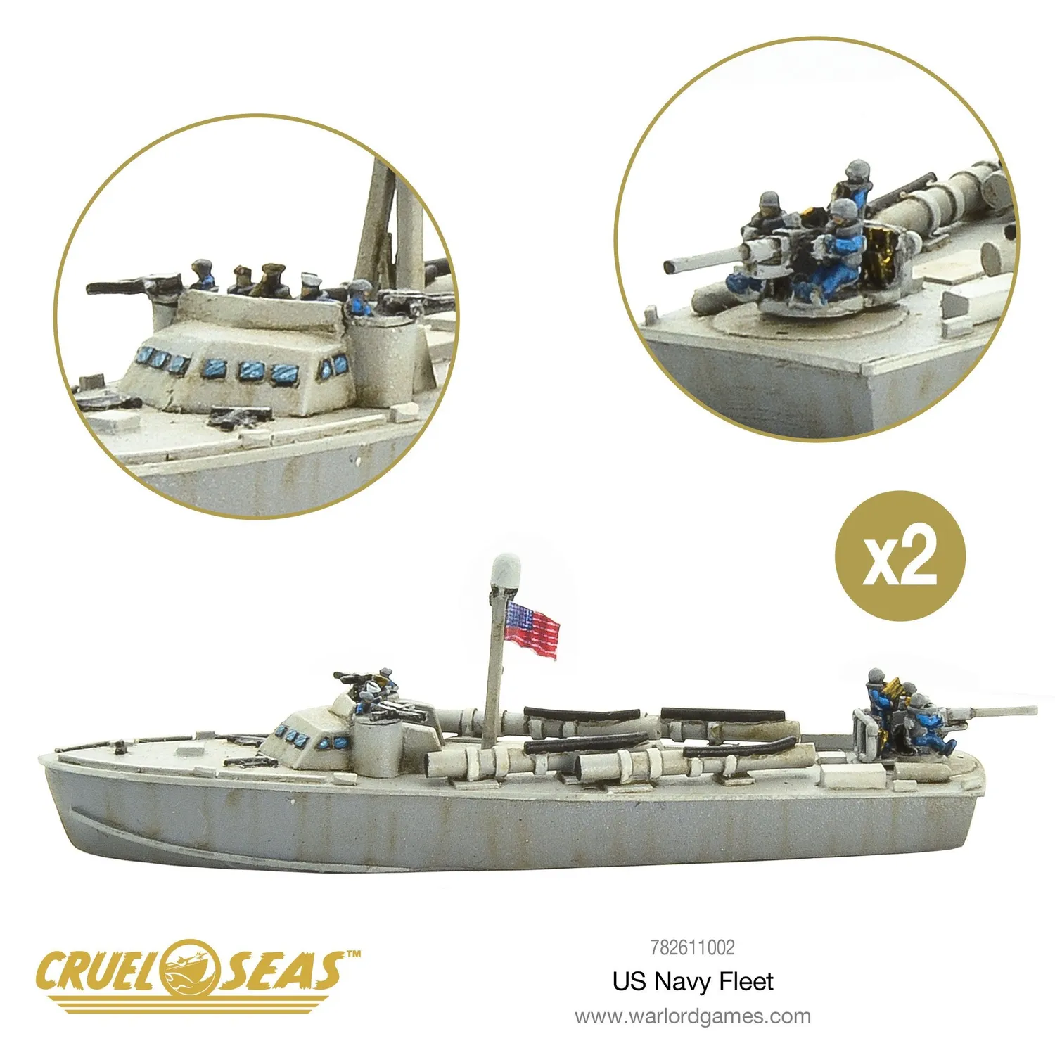 Bolt Action Cruel Seas US Navy Fleet coffret figurines 1/300